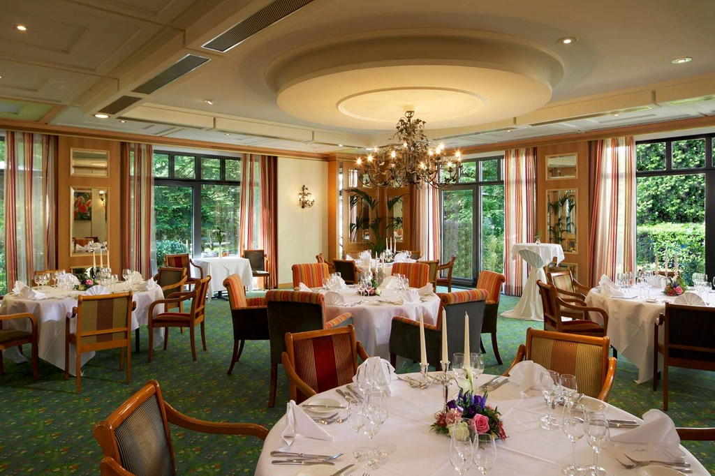 Restaurant Set for a Banquet